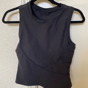 Black crop workout top